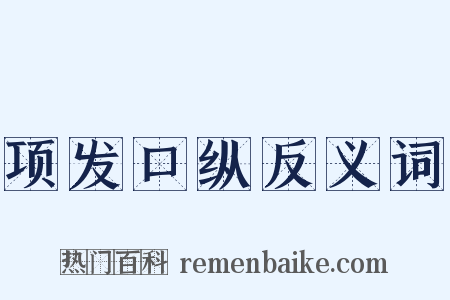 项发口纵反义词是什么意思的图片